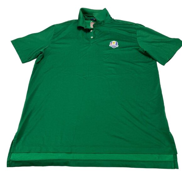 Polo Ralph Lauren Polo Shirt Men's Large Green Golf Performance Ryder Cup 2016 - Picture 16 of 16